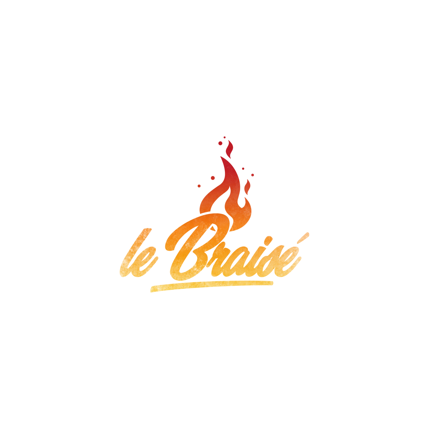 Logo Le Braisé — flamme dégradé braise