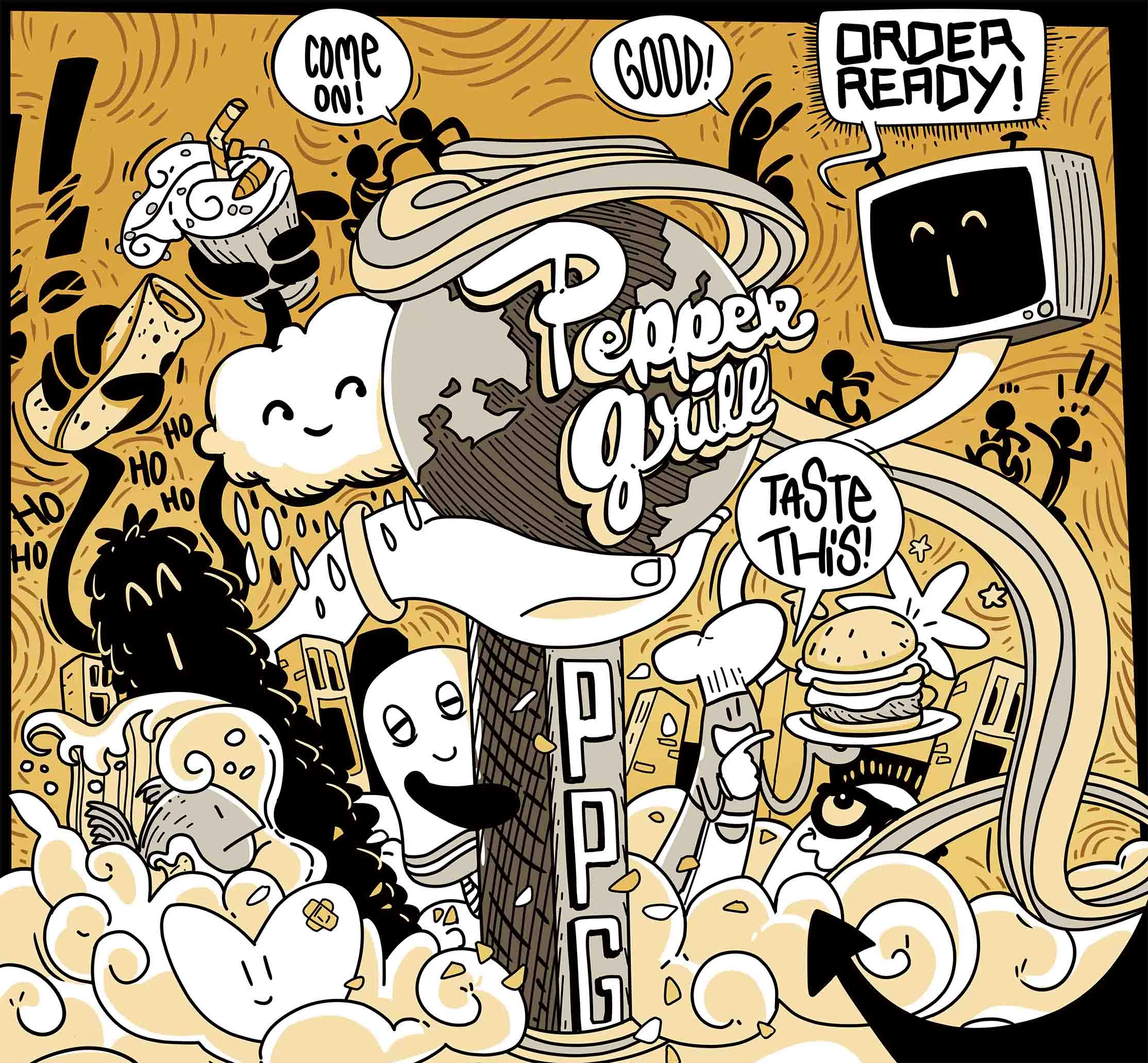 Pepper Grill — fresque